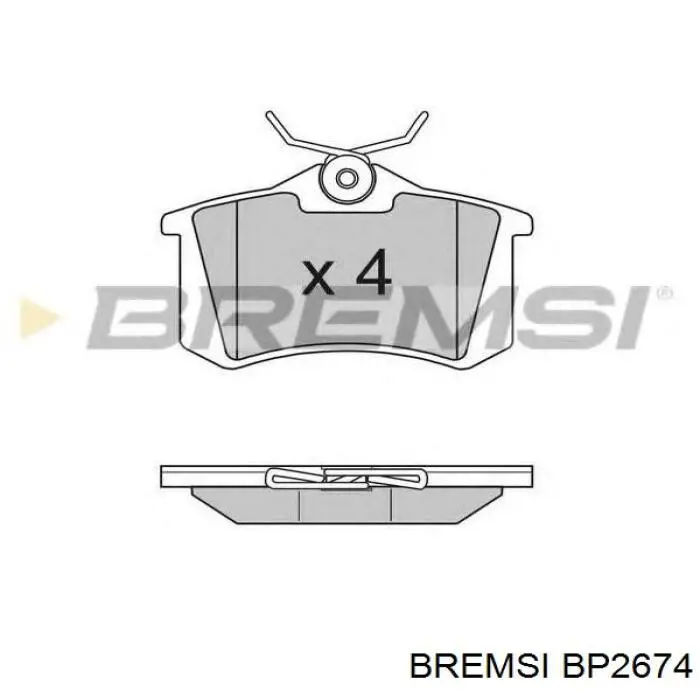 Передние тормозные колодки BP2674 Bremsi