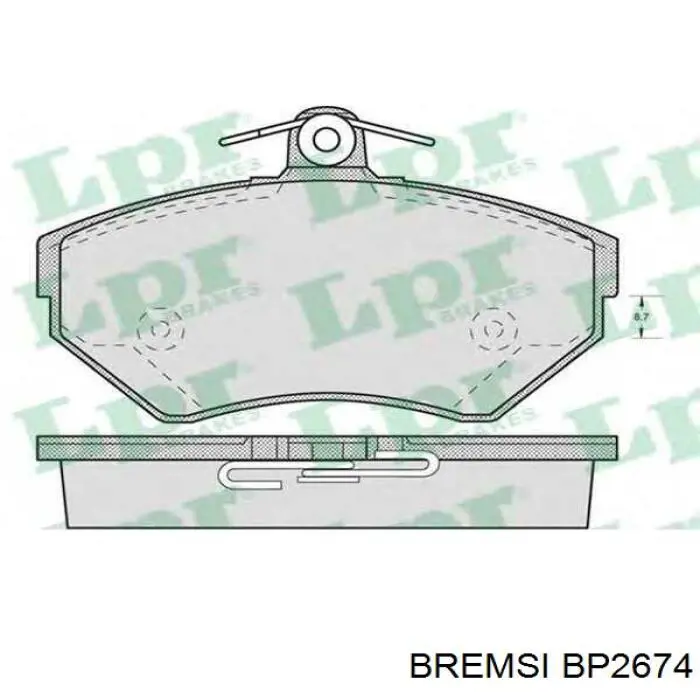 BP2674 Bremsi Колодки передние