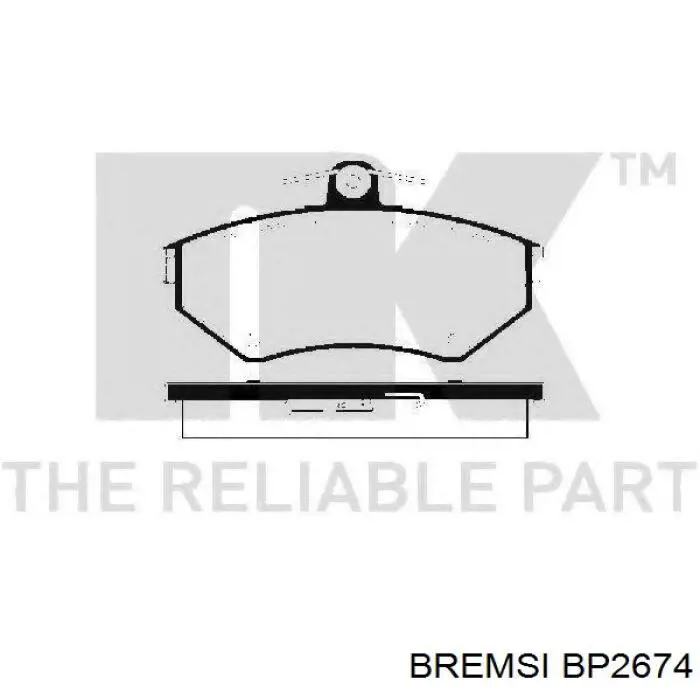 Купить BP2674 Bremsi Колодки тормозные