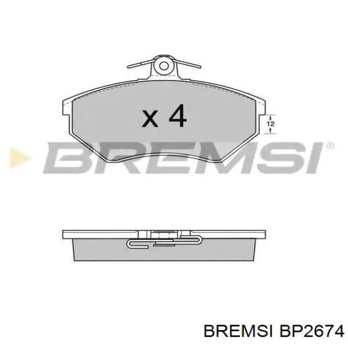 Купить BP2674 Bremsi Колодки тормозные