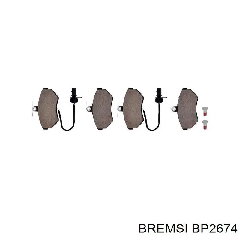 Передние тормозные колодки BP2674 Bremsi