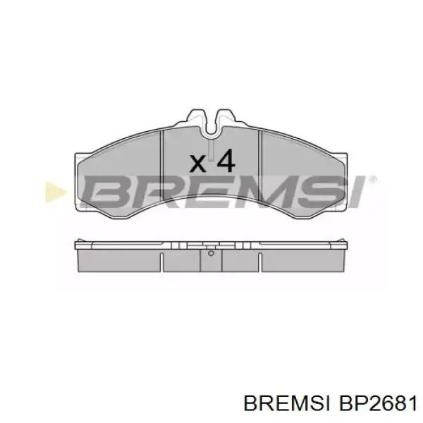 BP2681 Bremsi Колодки передние