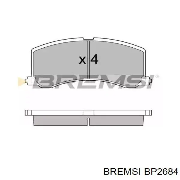 Передние тормозные колодки BP2684 Bremsi