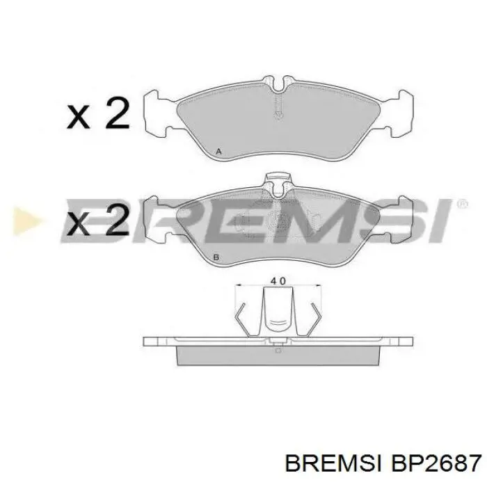 Колодки Bremsi BP2687 цена, от 19.65 USD