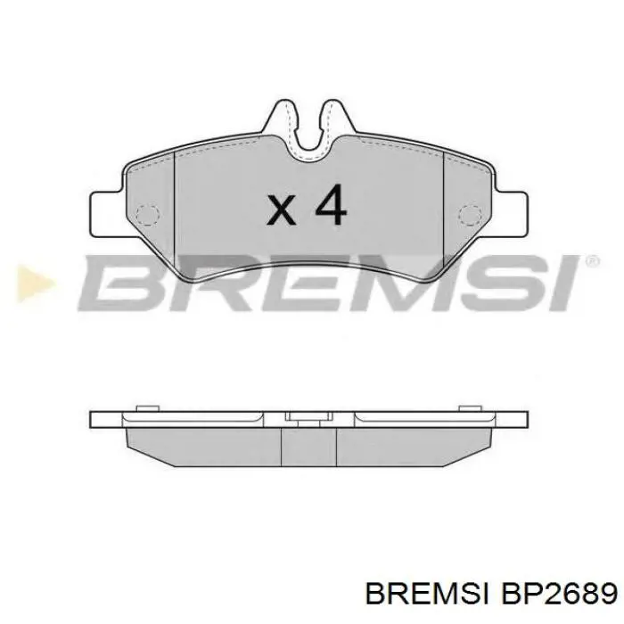 Купить BP2689 Bremsi Колодки тормозные задние, дисковые