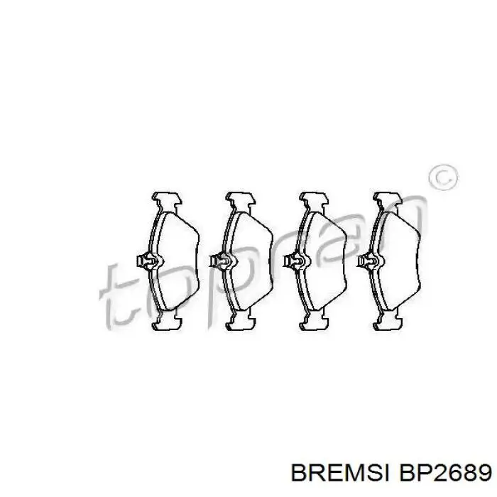 Задние тормозные колодки BP2689 Bremsi