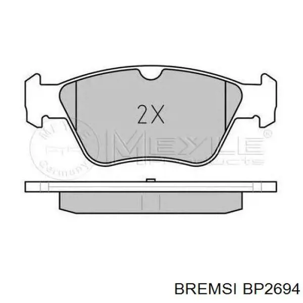 Передние тормозные колодки BP2694 Bremsi