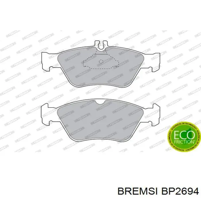 Купить BP2694 Bremsi Колодки тормозные
