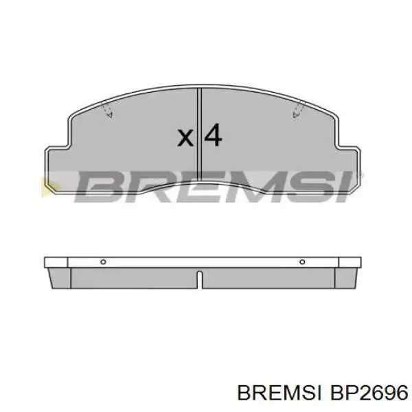 Передние тормозные колодки BP2696 Bremsi