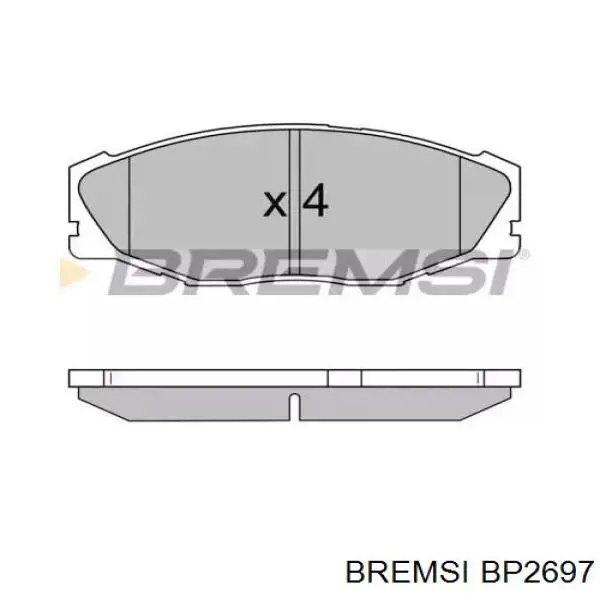 Передние тормозные колодки BP2697 Bremsi