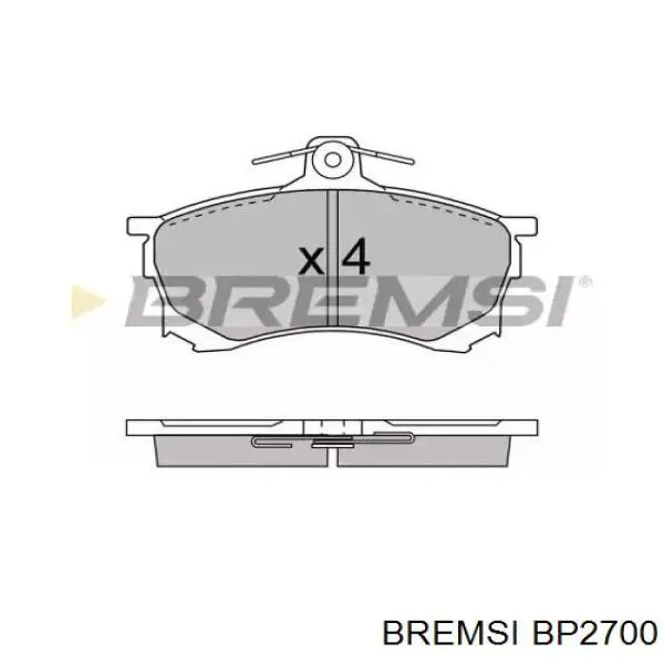 Передние тормозные колодки BP2700 Bremsi