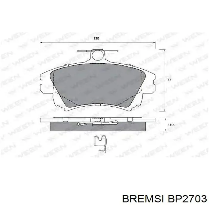 Колодки Bremsi BP2703 цена, от 19.89 USD