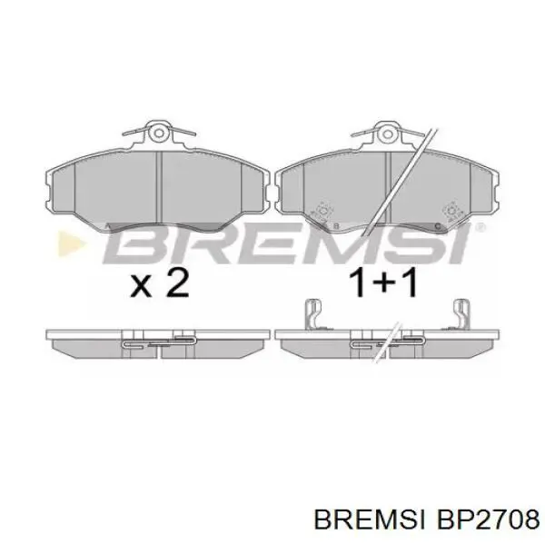 Передние тормозные колодки BP2708 Bremsi