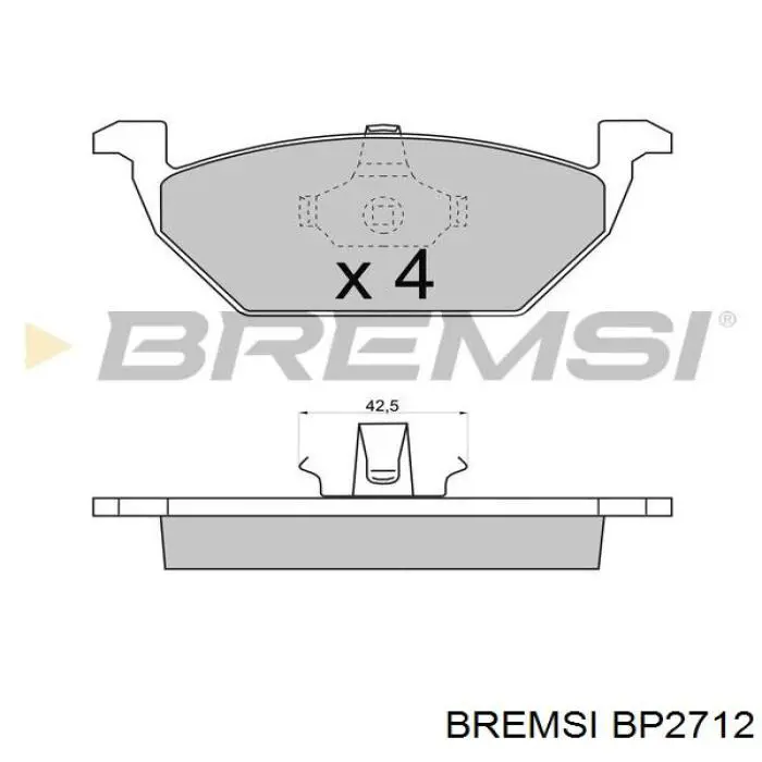 Купить BP2712 Bremsi Колодки тормозные
