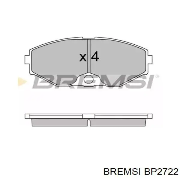 Передние тормозные колодки BP2722 Bremsi