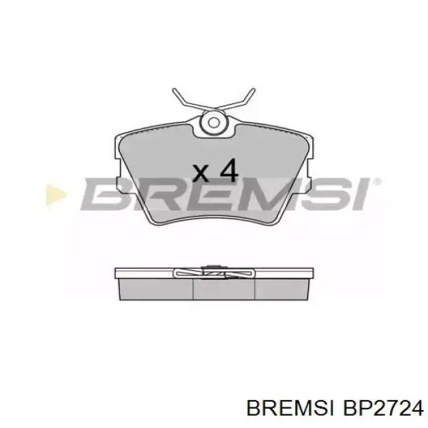 Задние тормозные колодки BP2724 Bremsi