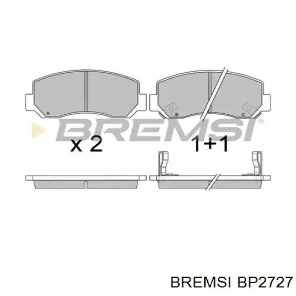 Передние тормозные колодки BP2727 Bremsi