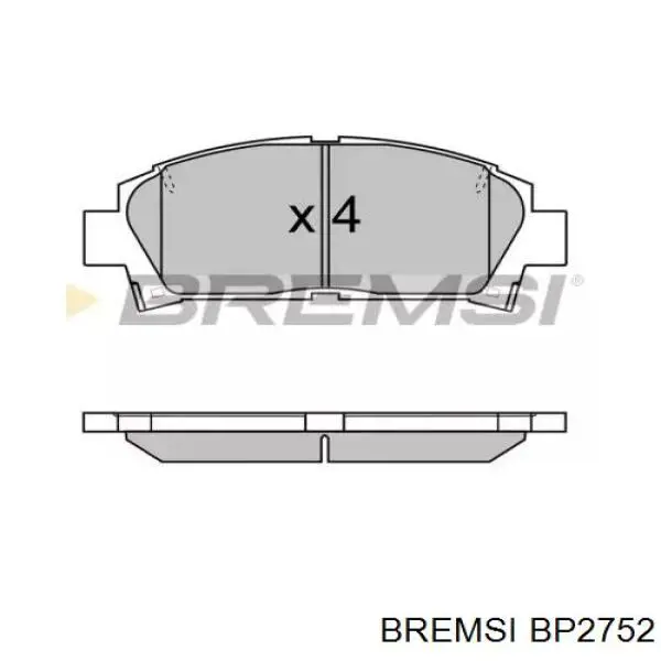 Передние тормозные колодки BP2752 Bremsi