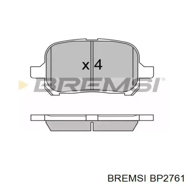 Передние тормозные колодки BP2761 Bremsi