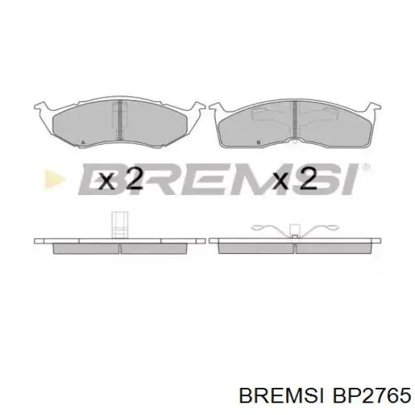 Передние тормозные колодки BP2765 Bremsi