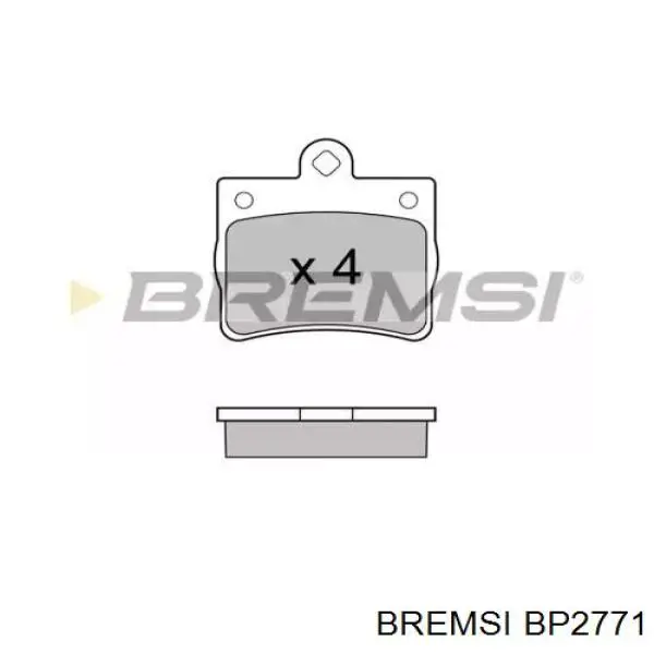 Задние тормозные колодки BP2771 Bremsi