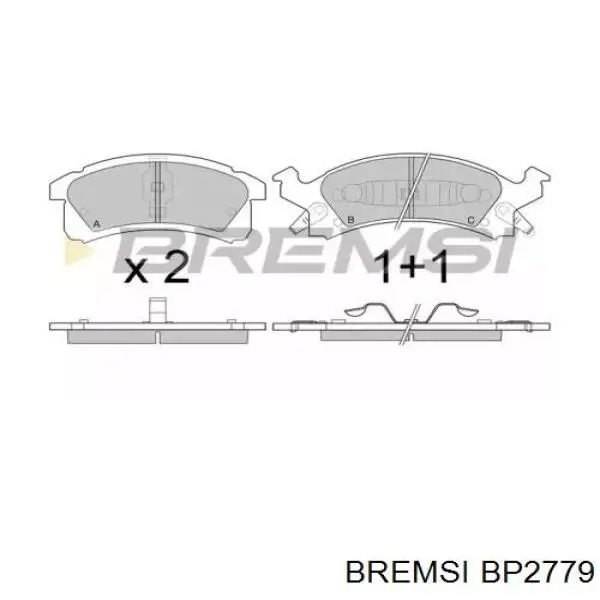 Передние тормозные колодки BP2779 Bremsi