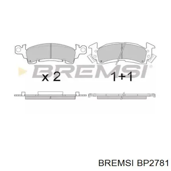 Передние тормозные колодки BP2781 Bremsi