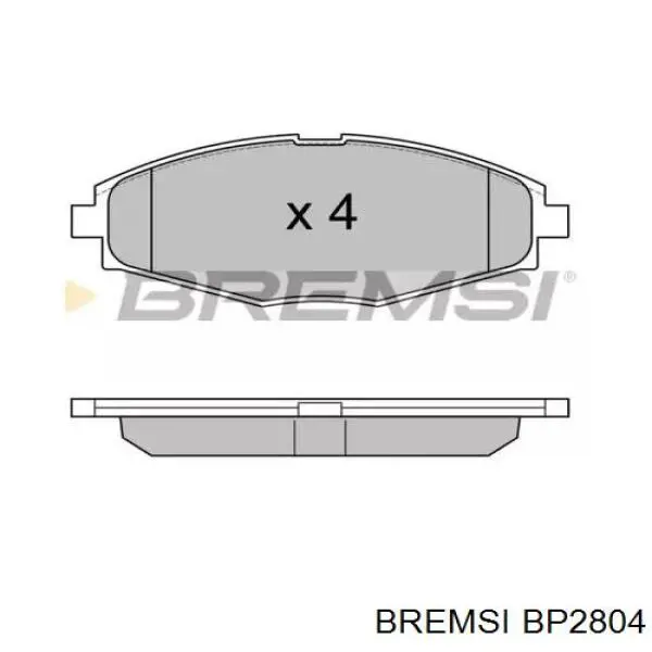 Передние тормозные колодки BP2804 Bremsi