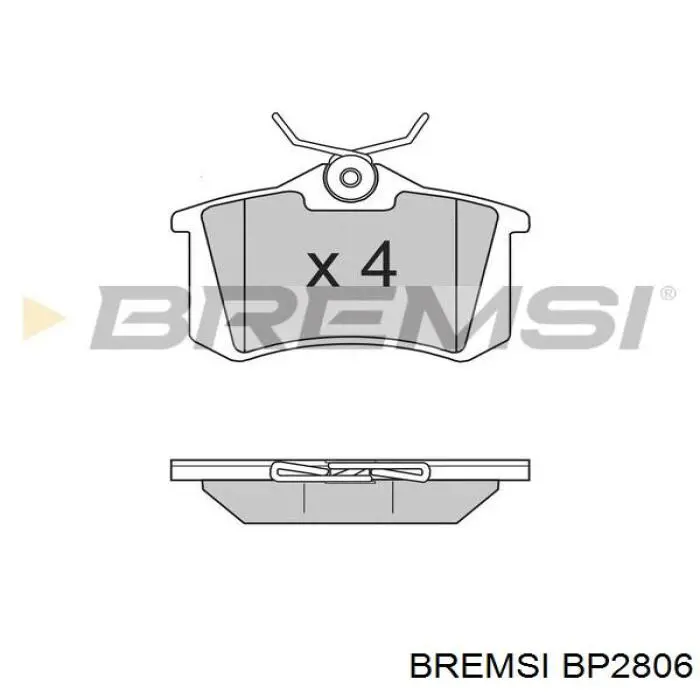 Колодки гальмові задні, дискові BP2806 Bremsi