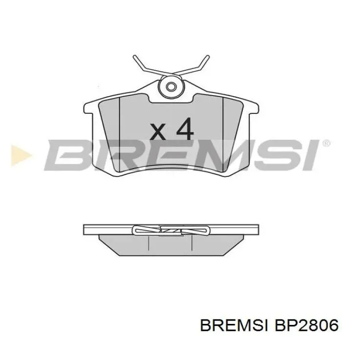 Pastillas de freno traseras BP2806 Bremsi