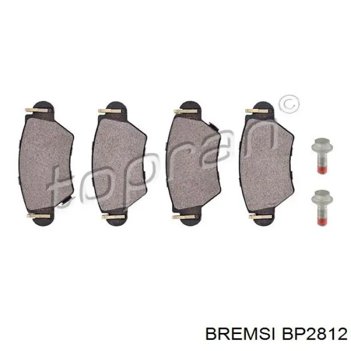 Купить BP2812 Bremsi Колодки тормозные задние, дисковые