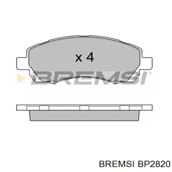 Передние тормозные колодки BP2820 Bremsi