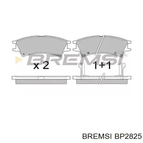 Передние тормозные колодки BP2825 Bremsi