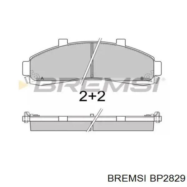 Передние тормозные колодки BP2829 Bremsi