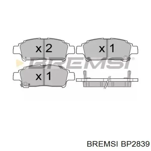 Передние тормозные колодки BP2839 Bremsi