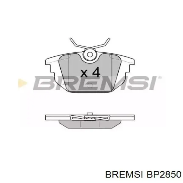 Задние тормозные колодки BP2850 Bremsi