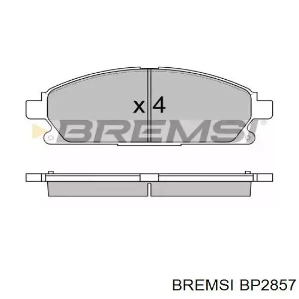 Передние тормозные колодки BP2857 Bremsi