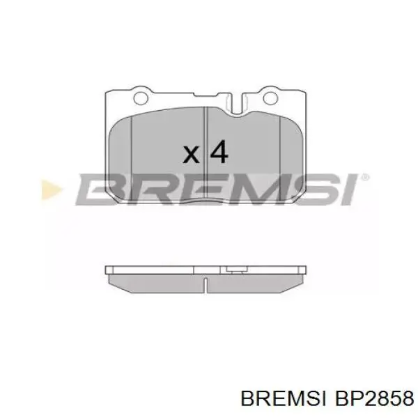 Передние тормозные колодки BP2858 Bremsi