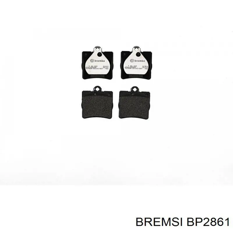 Купить BP2861 Bremsi Колодки тормозные задние, дисковые