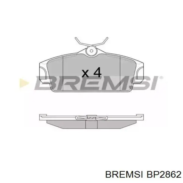 BP2862 Bremsi передние тормозные колодки