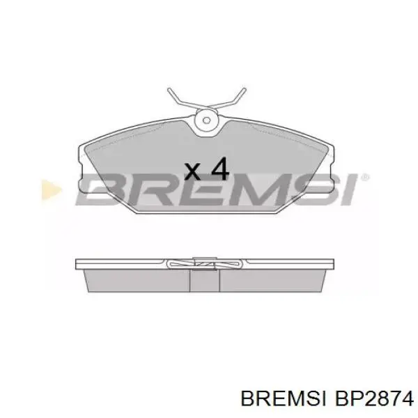 BP2874 Bremsi колодки тормозные передние дисковые