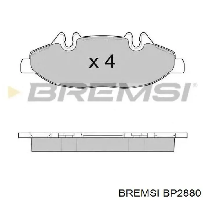Купить BP2880 Bremsi Колодки тормозные задние, дисковые