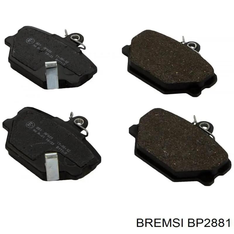 Передние тормозные колодки BP2881 Bremsi
