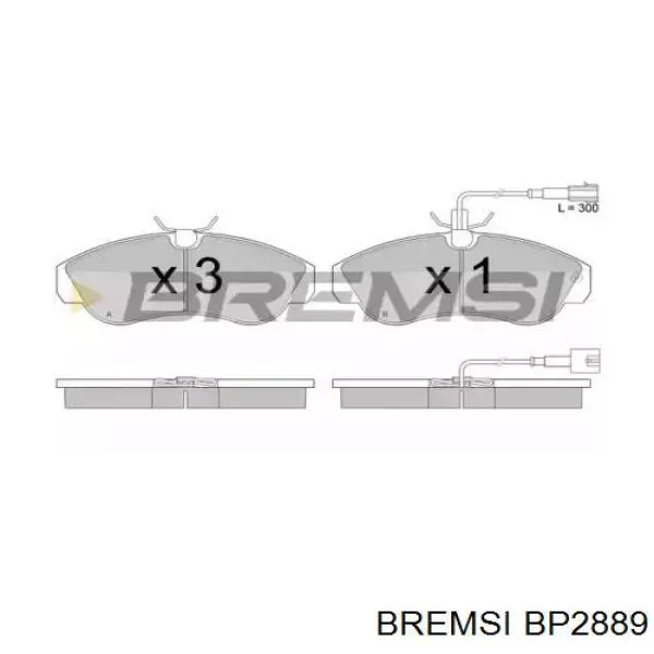 Передние тормозные колодки BP2889 Bremsi