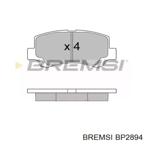 Передние тормозные колодки BP2894 Bremsi