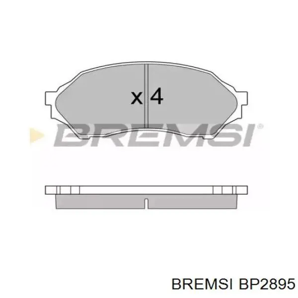 Передние тормозные колодки BP2895 Bremsi