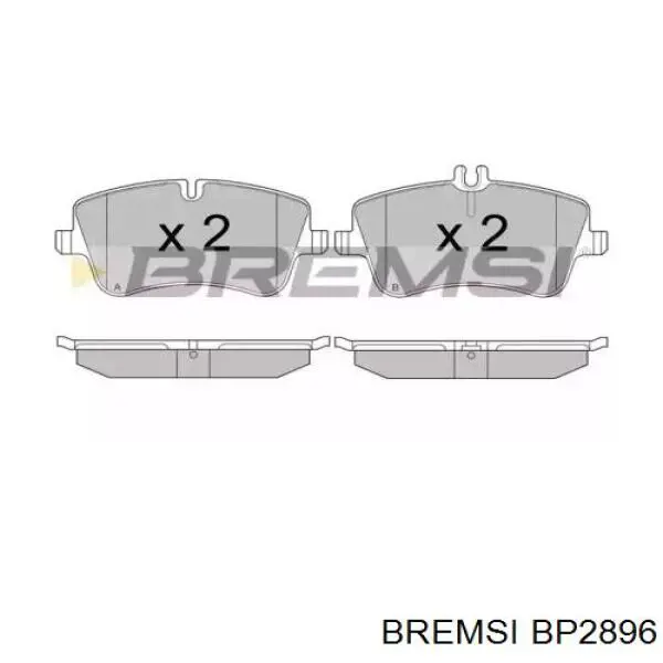 Передние тормозные колодки BP2896 Bremsi