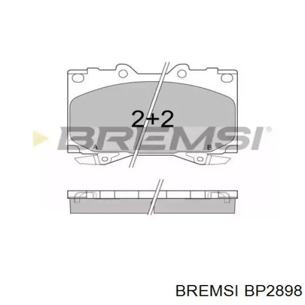 Передние тормозные колодки BP2898 Bremsi