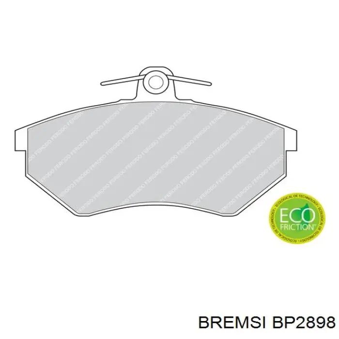 Передние тормозные колодки BP2898 Bremsi