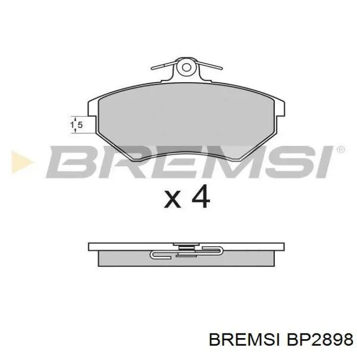 Купить BP2898 Bremsi Колодки тормозные